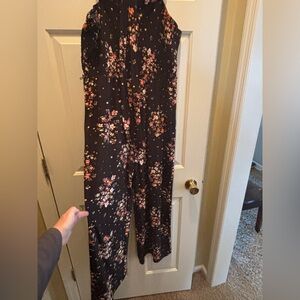 Floral Black Jumpsuit